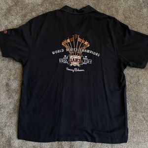 Tommy Bahama San Francisco Giants World Series Champions Black Button Up Size XL